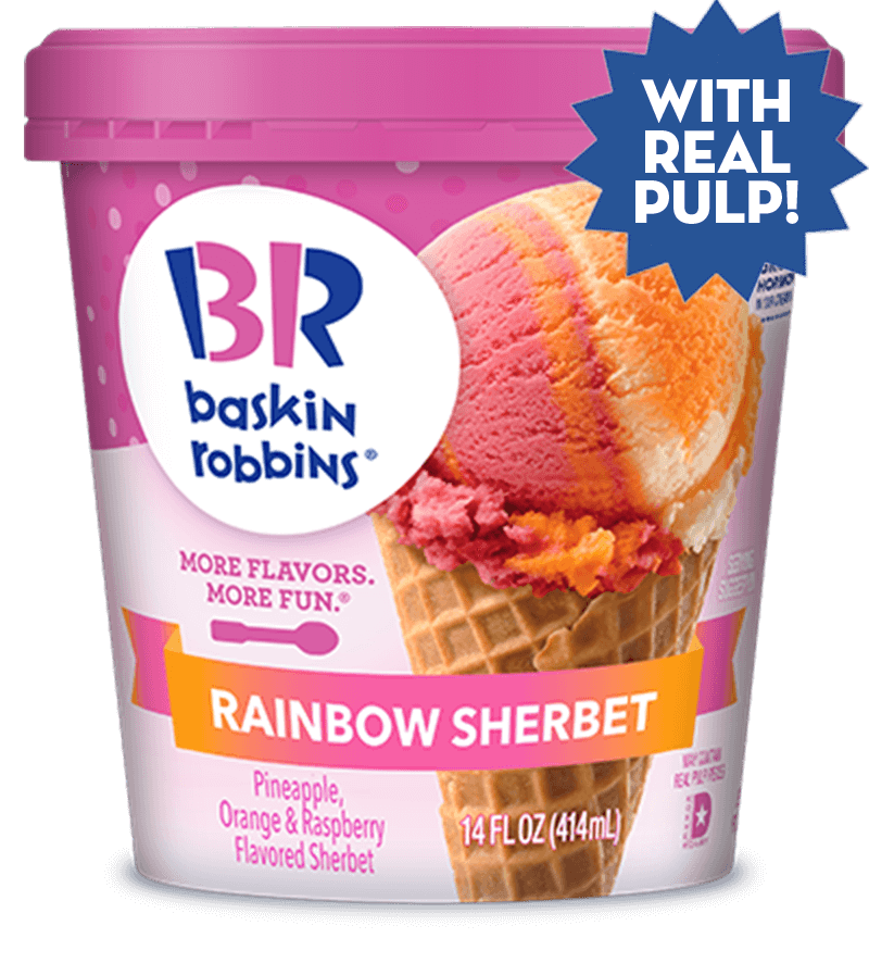 Rainbow Sherbet ice cream